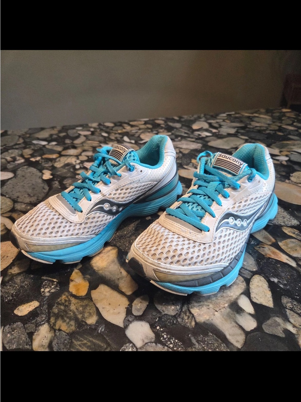 Saucony Shadow Genesis Womens Teal White Running Shoes Sneakers Size 9 15105-1 - Picture 2 of 7